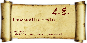 Laczkovits Ervin névjegykártya